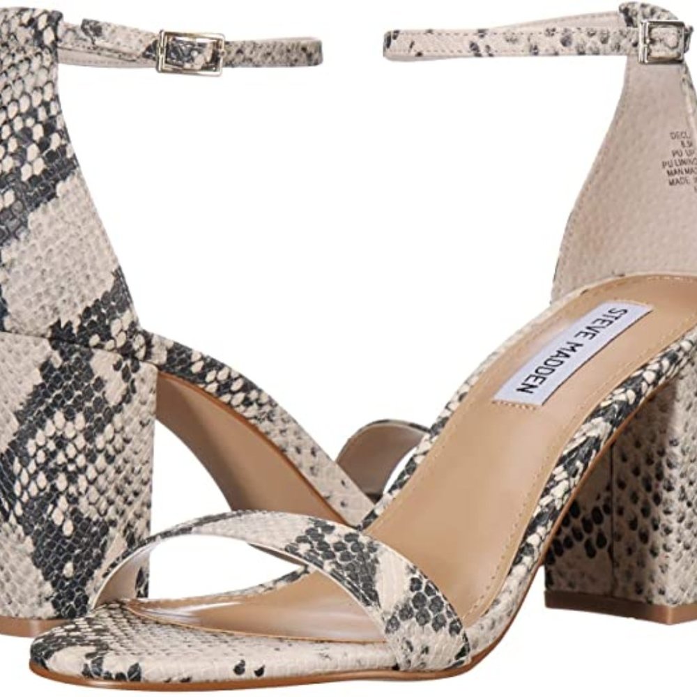 Steve Madden SnakeSkin Declair Block Heeled Sandal